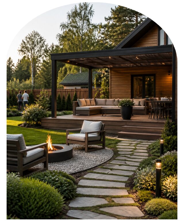 Зона отдыха на участке в Инте по цене от 45639 р. | Метпроект-Инт